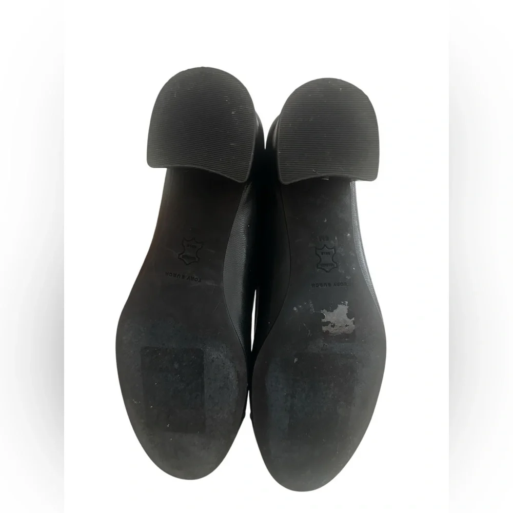 TORY BURCH BLACK CAP TOE PUMP HEEL | 8